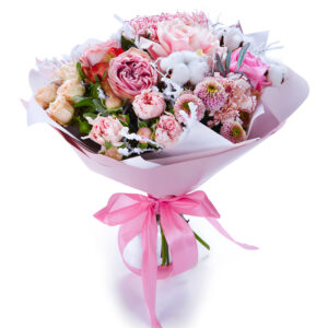 Wedding,Bouquet,Isolated,On,White.,Fresh,,Lush,Bouquet,Of,Colorful