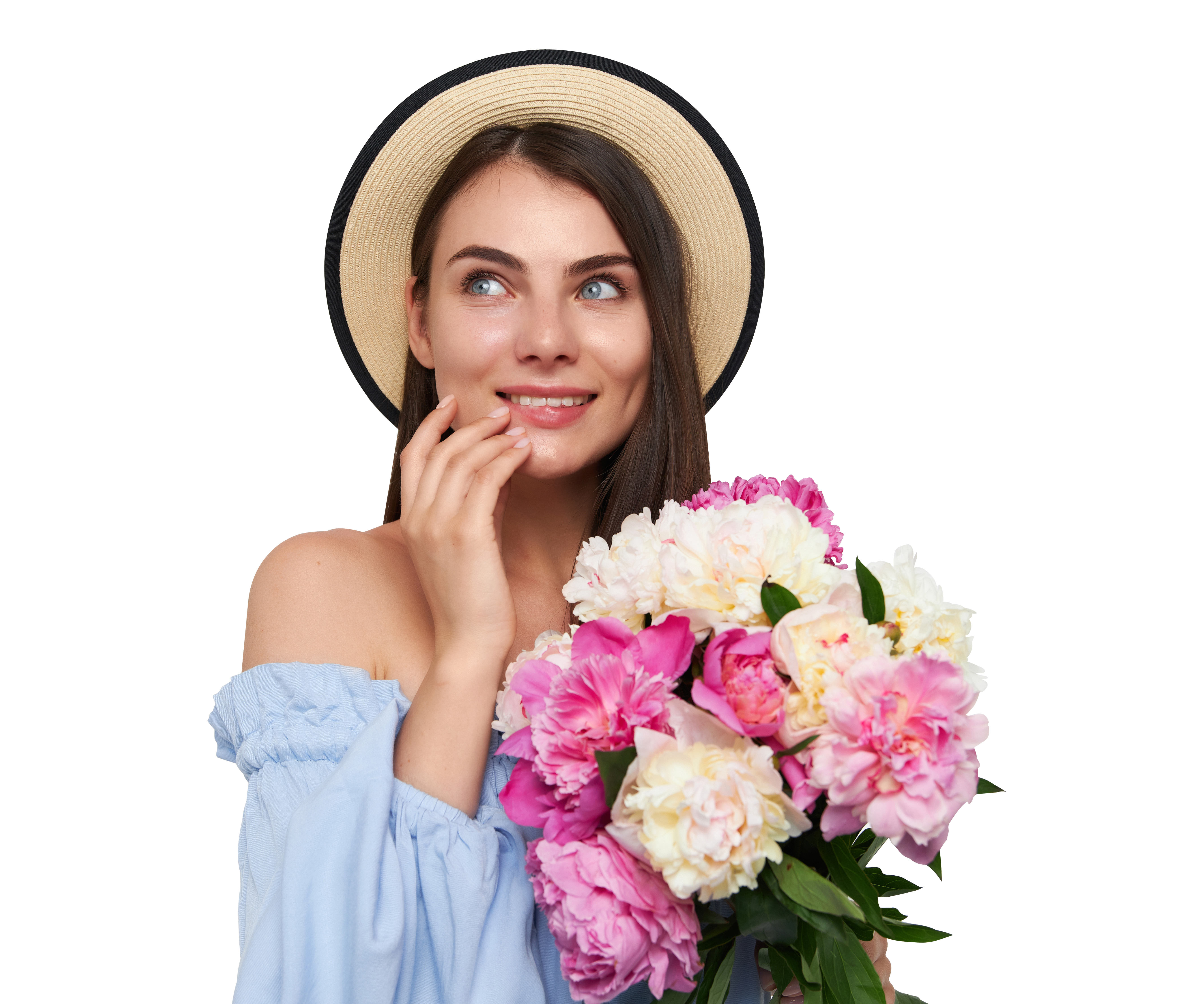 A Girl Holding A Beautiful Flower
